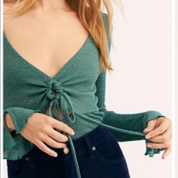 Free People size large Say When metallic keyhole - Picture 3 of 7